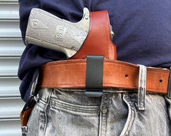 IWB Leather Holster For ALL 1911 45 ACP 5 inch Colt Springfield Ruger S&W