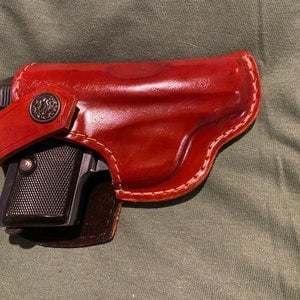 シュマイサー 25口径用ハンドメイドレザーベルトポケットホルスター