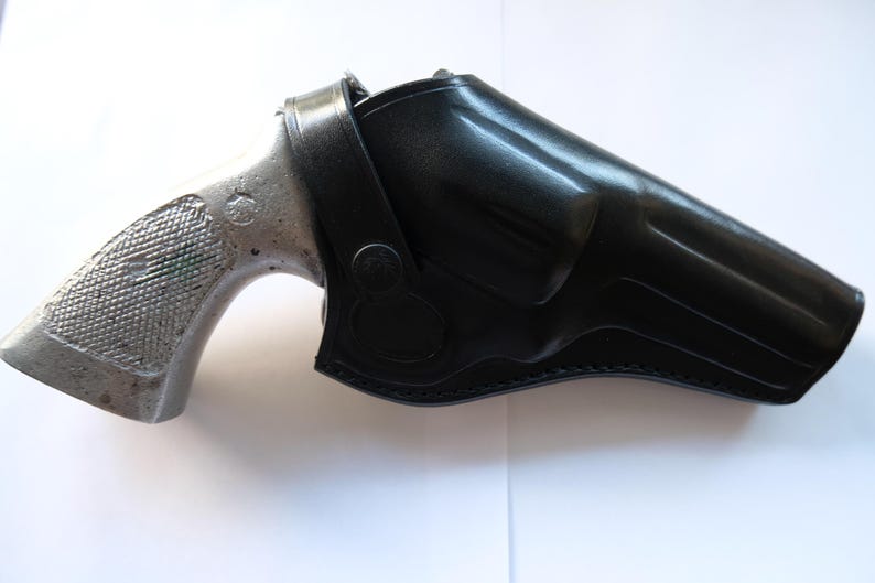 Leather Cross Draw Holster For Smith Wesson 686 Ruger Gp100 Colt Python 4 inch Barrel