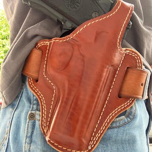 Leather Belt owb Thumb Break Holster  For Beretta 92 ,F92 ,92F ,92FS ,92D, 96, M9