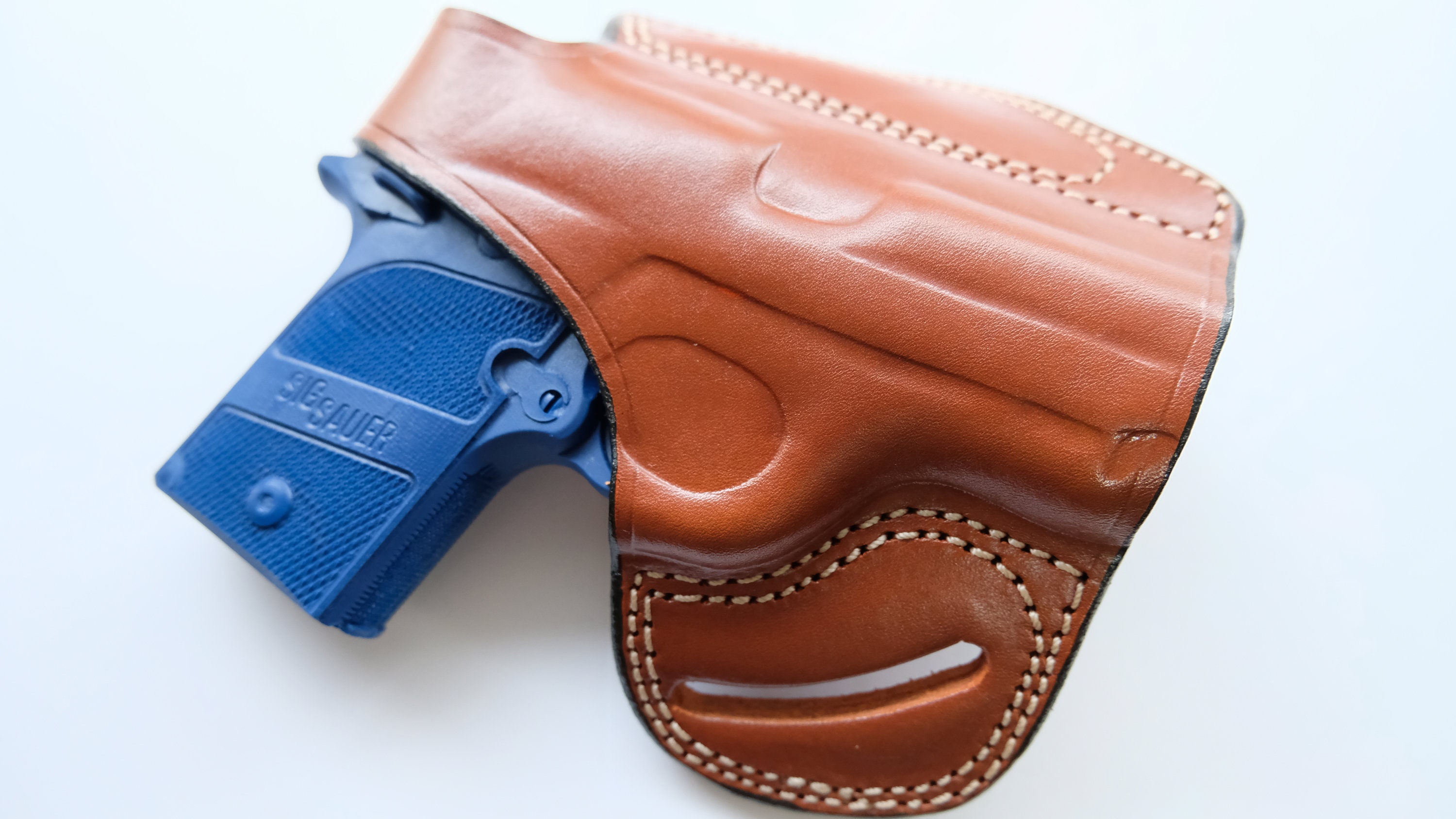 OWB Thumb Break Fits Glock 17 22 31 Leather Belt Holster – Massimo
