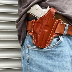 Leather Thumb Break OWB Holster For Walther pp ppk-s ppk-l (R.H)