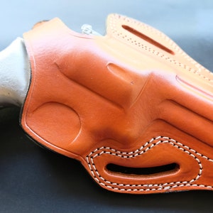 OWB Leather Holster For Smith and Wesson 686  357 Magnum 3 or 4 inch barrel (Right Hand)