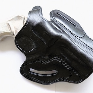 Leather OWB Belt Holster For Taurus 856 defender with the 3&quot; barrel  Right Hand