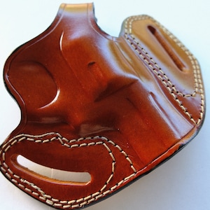 Leather Thumb Break OWB Holster  For Smith And Wesson Model 637 38 special (R.H)