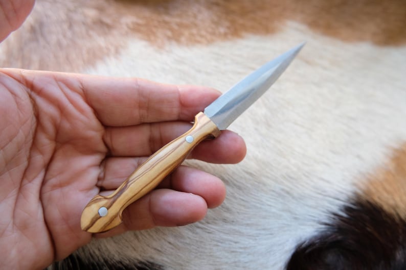 Small Dagger Knife Olive Wood Handle