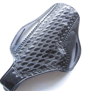 Leather Basket Weave OWB Holster For Colt 1911 45 ACP 4,5&quot; Barrel