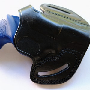 Leather Belt Owb Holster For Taurus Model 85 .38 Special Ultra-Lite