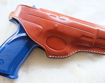 Funda de cuero con cierre de pulgar: Cz 75, 75B (para diestros)