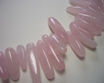 Natural Rose Quartz beads, oval beads, elongated beads, 11 to 18mm, natural gemstone beads, rose, light pink, gemstone beads, rose coloured