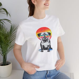 pugg beach life tshirt Unisex Jersey Short Sleeve Tee