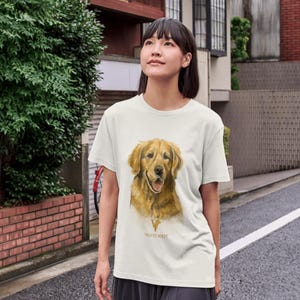 Personalized Golden Retriever T-Shirt: Custom Dog Portrait Tee