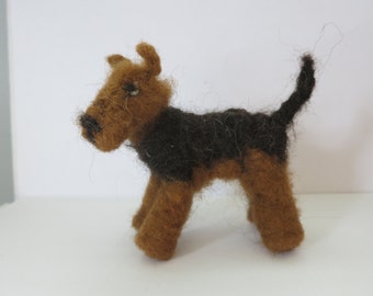 needle felted dog