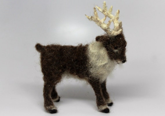 Needle felted reindeer | Etsy