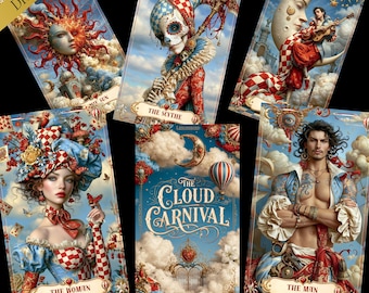 The Cloud Carnival Digital Lenormand Deck, Printable Oracle Cards