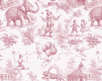 Nahtlose rosa Zirkus-Toile-Muster, Storybook Coquette Wallpaper JPEG