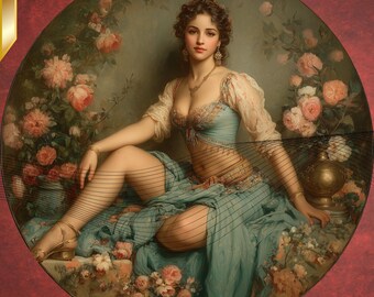 Renaissance Soul - 7 rundes klassisches Frauen Porträt Clipart Set