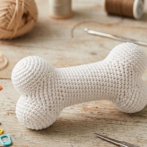 Dog Crochet Pattern, Dog Bone Amigurumi Crochet Pattern | Easy Pet Toy Tutorial (PDF Download)