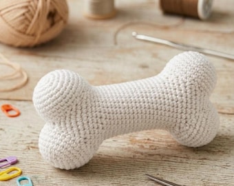 Dog Bone Amigurumi Crochet Pattern, Easy Pet Toy Tutorial (PDF Download)