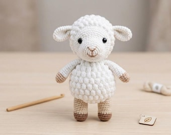 Crochet Lamb Pattern PDF, Amigurumi Sheep Pattern, Cute Lamb Plush Toy, Farm Animal Crochet, Easy Beginner Crochet Pattern, Baby Gift