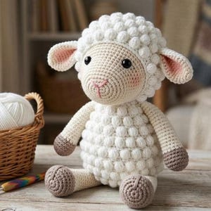 Sheep crochet pattern | Crochet Lamb Plush Toy Pattern, Amigurumi Sheep, Farm Animal (PDF)