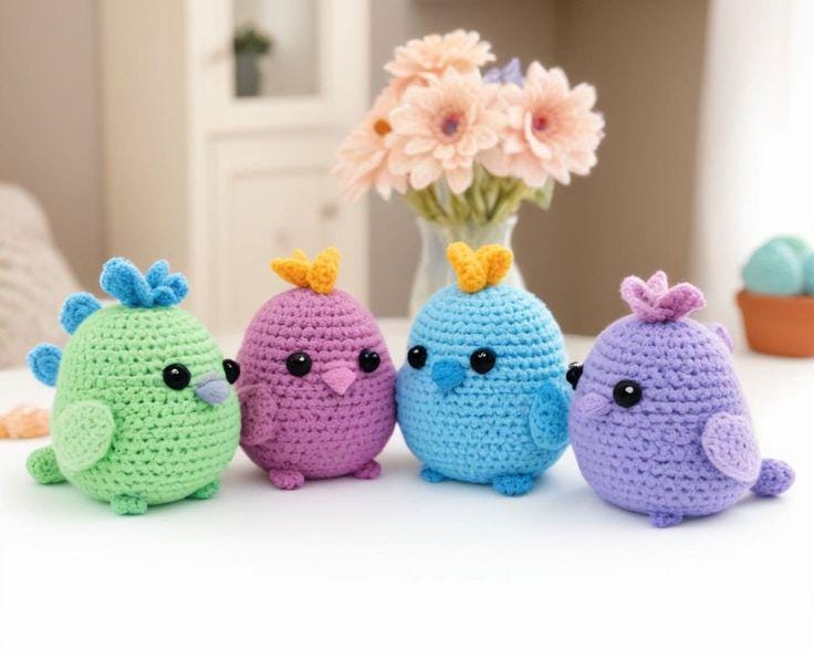 Mini Dino Crochet Pattern, No-Sew Amigurumi Dinosaur