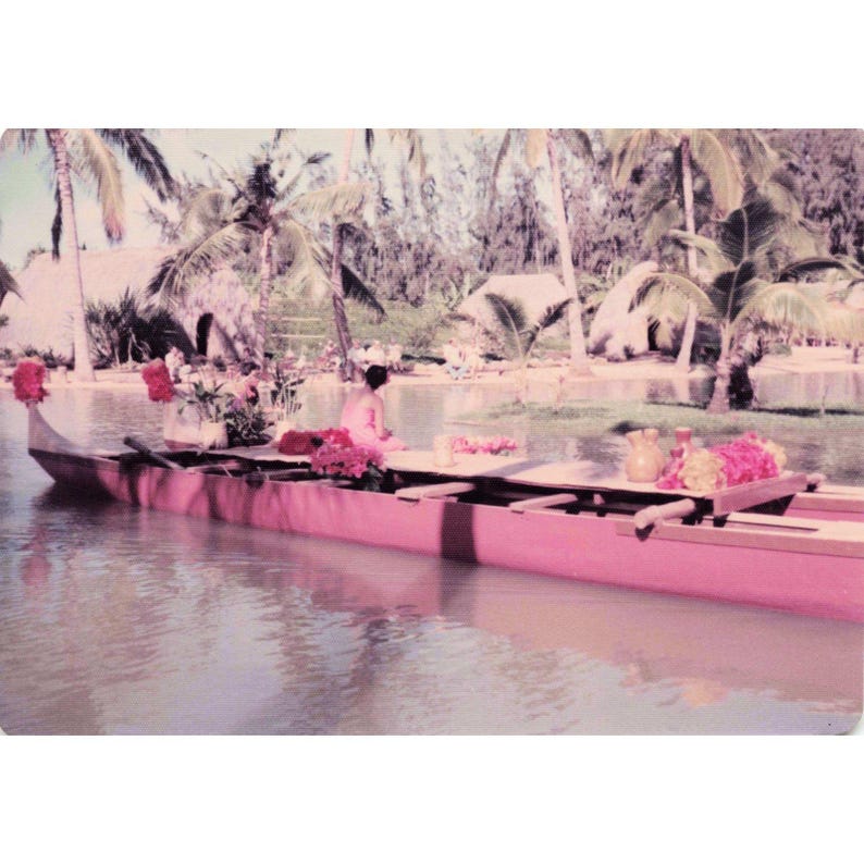 Vintage 1970s Polynesian Cultural Center Hawaii Canoe Pageant Photo Lot of 16 image 3