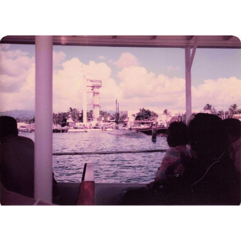 Vintage 1970s Pearl Harbor Hawaii Navy Ships Tour Boat Photo Lot of 8 image 5