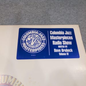 Columbia Jazz Masterpieces Radio Show Vol. IV Dave Brubeck Promo Vinyl LP CAS1551 zdjęcie 2