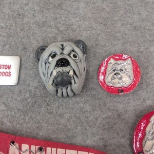 Anniston Bulldogs Mascot Memorabilia Set Keychain Pennant Pin Lapel Pins Lot image 4