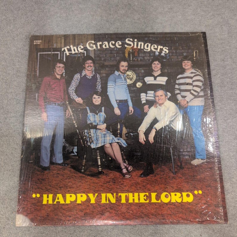 The Grace Singers Happy In The Lord Vinyl LP Record Pyramid OS 1581 Gospel Music image 1