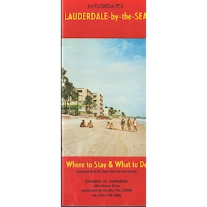 Vintage Lauderdale-by-the-Sea Florida Travel Brochure Holiday Inn Ocean Drive image 1