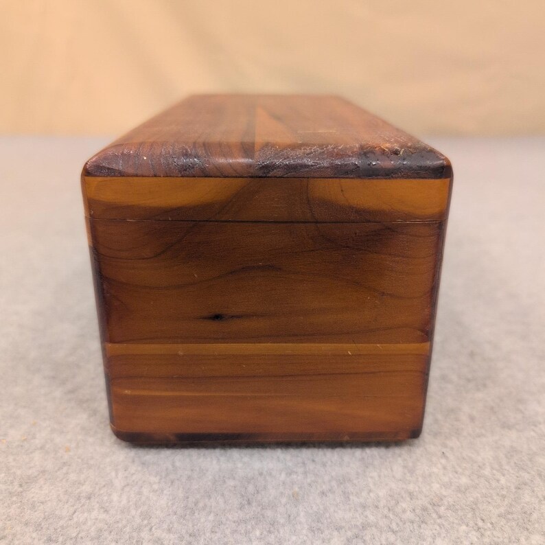 Vintage Lane Cedar Chest Miniature Jewelry Trinket Box Geo Cater Furniture Co image 11