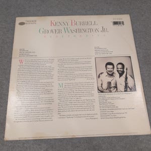 Kenny Burrell Grover Washington Jr Togethering Vinyl LP Blue Note BT 85106 1985 image 3