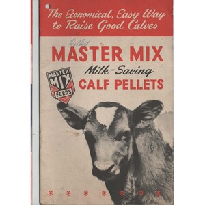 Vintage Master Mix Feeds Calf Pellets Booklet McMillen Feed Mills Indiana image 1
