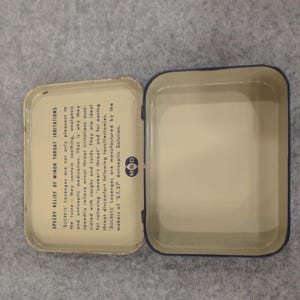Vintage SUCRETS Antiseptische keeltabletten Tin Merck Sharp & Dohme Collectible afbeelding 2