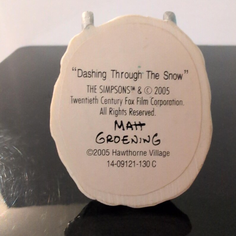 The Simpsons Hawthorne Village Dashing Through The Snow Lisa Maggie Sleigh 2005 image 5