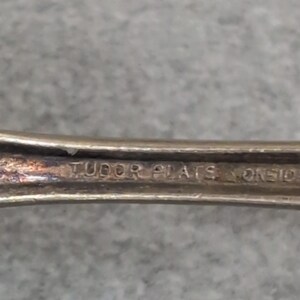 Set of 3 Vintage Oneida Tudor Plated Forks Ornate Design Dinnerware image 3