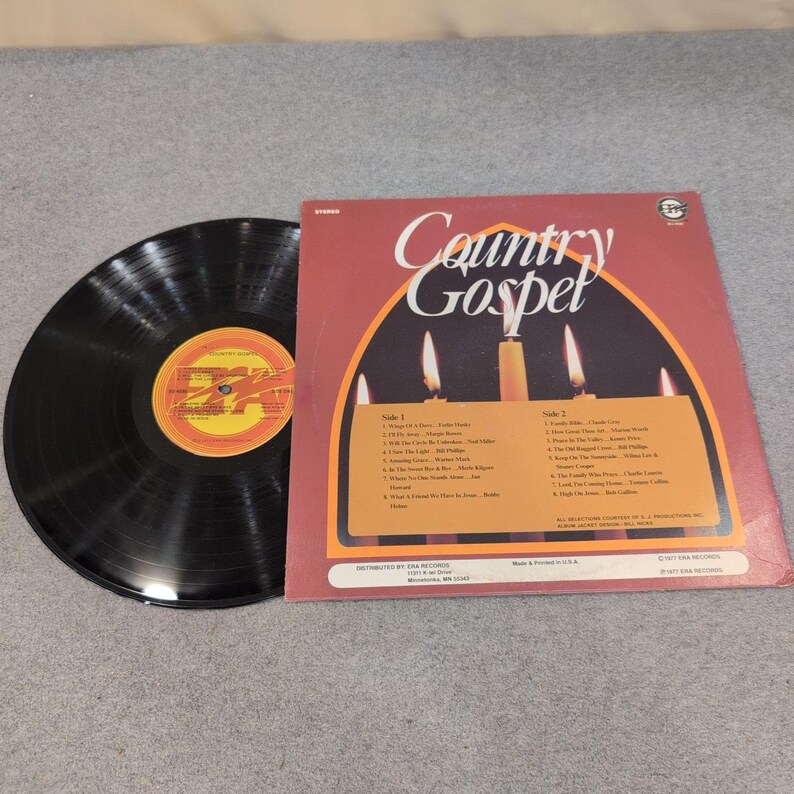 Country Gospel Various Artists Vinyl LP Era Records BU 4590 1977 Stereo image 2