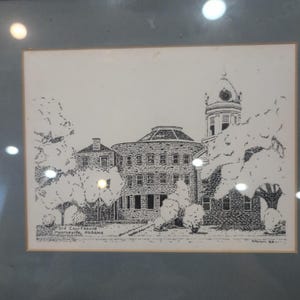 Old Courthouse Monroeville Alabama Lithograph R Morgan 1984 Framed Mockingbird image 2