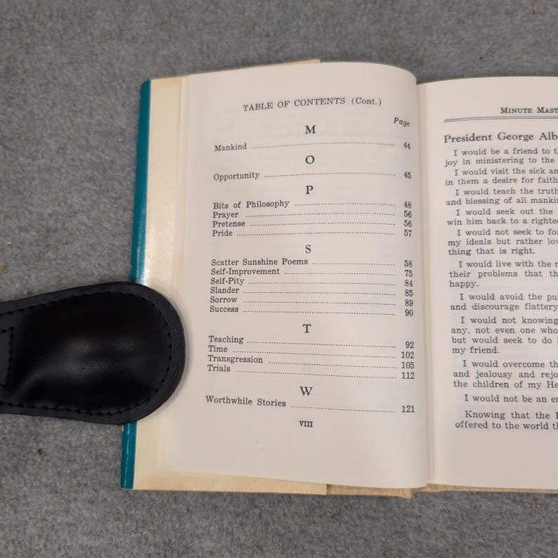 Minute Masterpieces Lucy Gertsch 1972 Bookcraft Inspirational Prose Verse Book image 4
