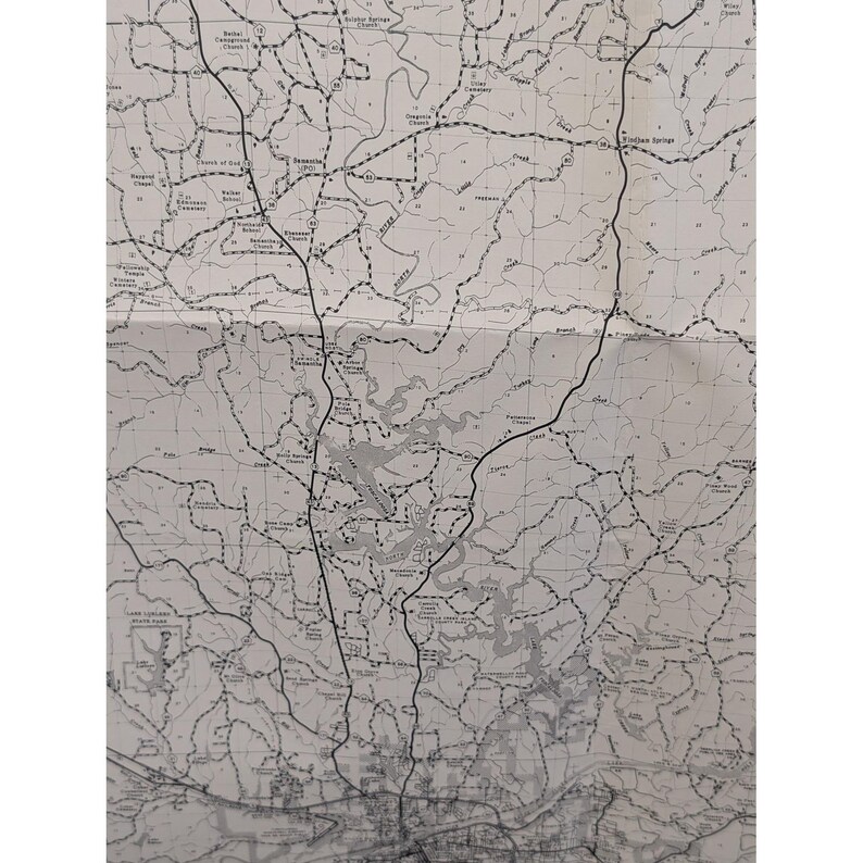 Mappa stradale generale d'epoca della contea di Tuscaloosa, Alabama, 1980, University Cottondale immagine 4