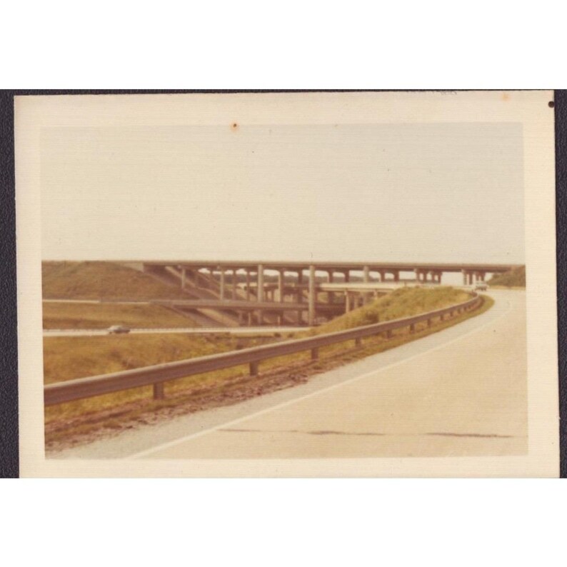 Vtg 1970 Baltimore Beltway Highway Interchange Zdjęcie kolorowe Maryland I-695 zdjęcie 1