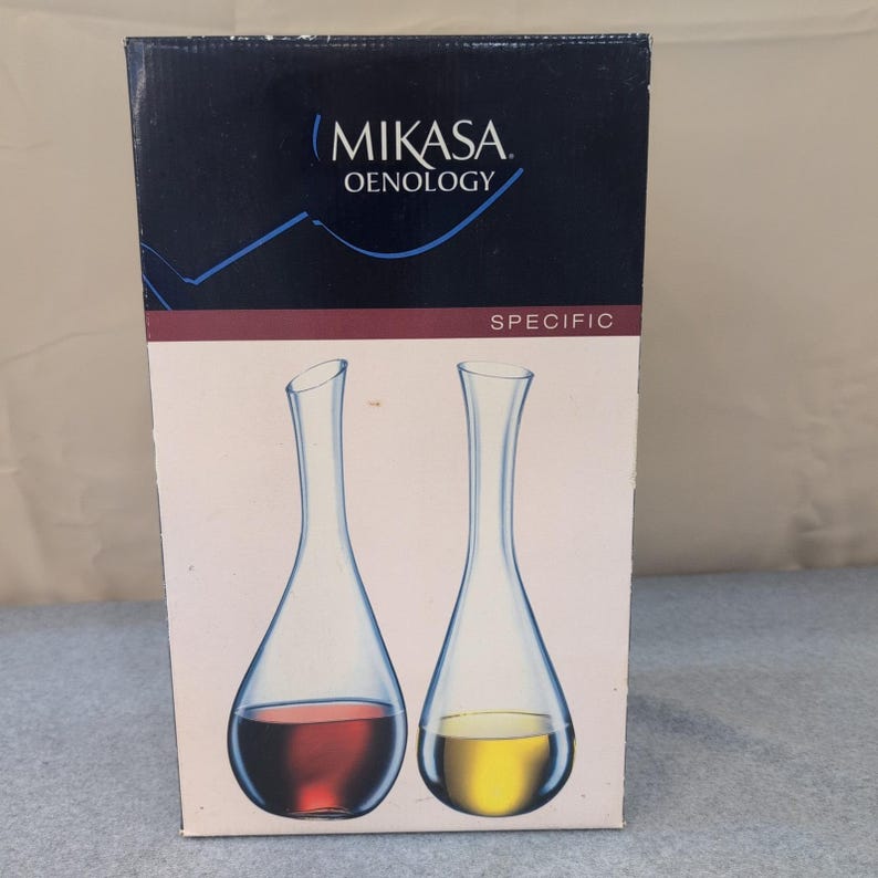 Mikasa Oenology Specific Carafe Set of 2 Wine Decanter Glass D2197 New In Box image 8
