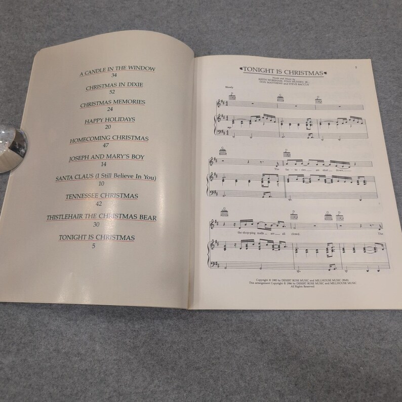 Alabama Christmas Bladmuziek Songbook Piano Zang Gitaar Warner Bros 1986 afbeelding 4