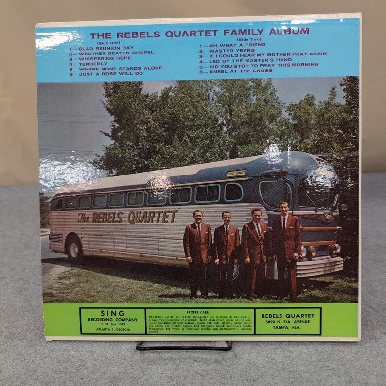 The Rebels Quartet Family Album Vinyl LP Sing Records MLP 8004 Southern Gospel image 2