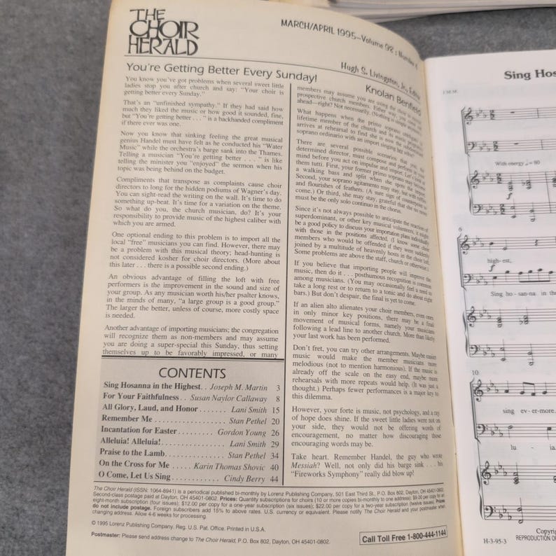 Lot of 17 The Choir Herald March April 1995 Choral Music Magazine Lorenz image 2