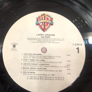 Larry Graham Victory Vinyl LP 1983 Warner Bros Cords 1-23878 Funk Soul Album Bild 4