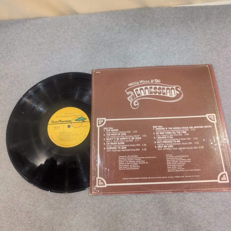 Willie Wynn and The Tennesseans I Am A Seeker Disco de vinilo LP HeartWarming R3416 imagen 2