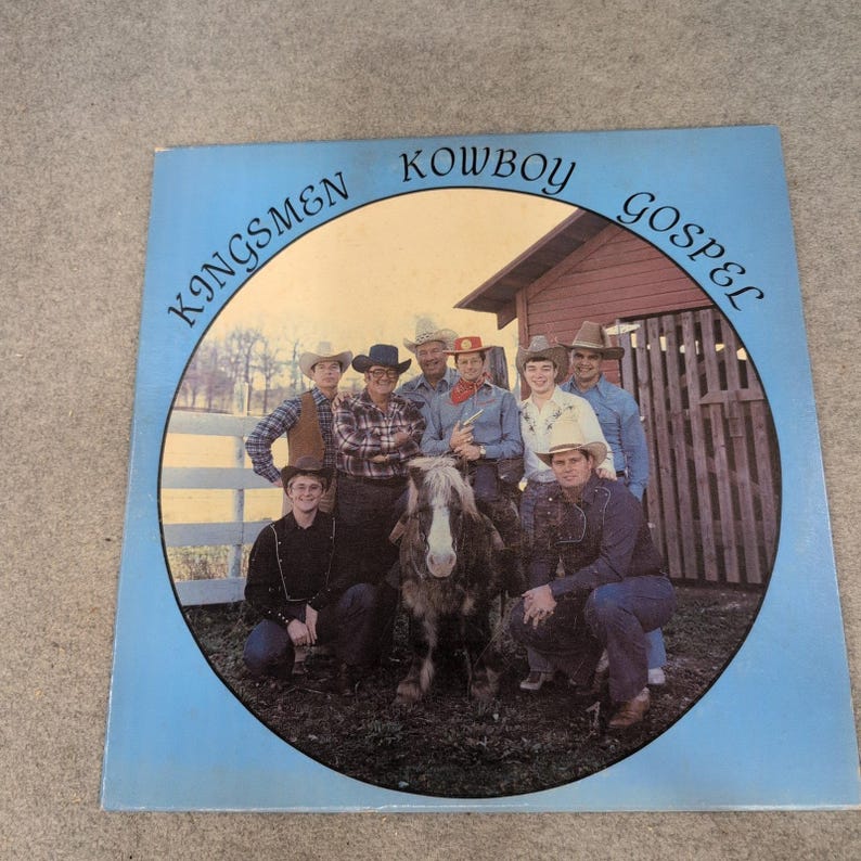 The Kingsmen Cowboy Gospel Vinyl LP Record Southern Gospel Heart Warming Records image 1